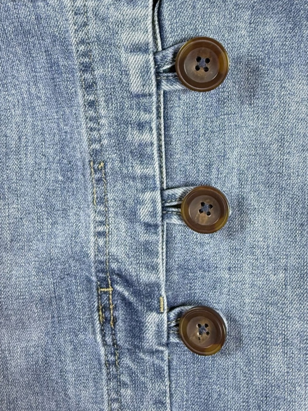 Wishlist Jeans Denim Mini Skirt Button Front Y2K Light Wash Size S - Picture 6 of 10